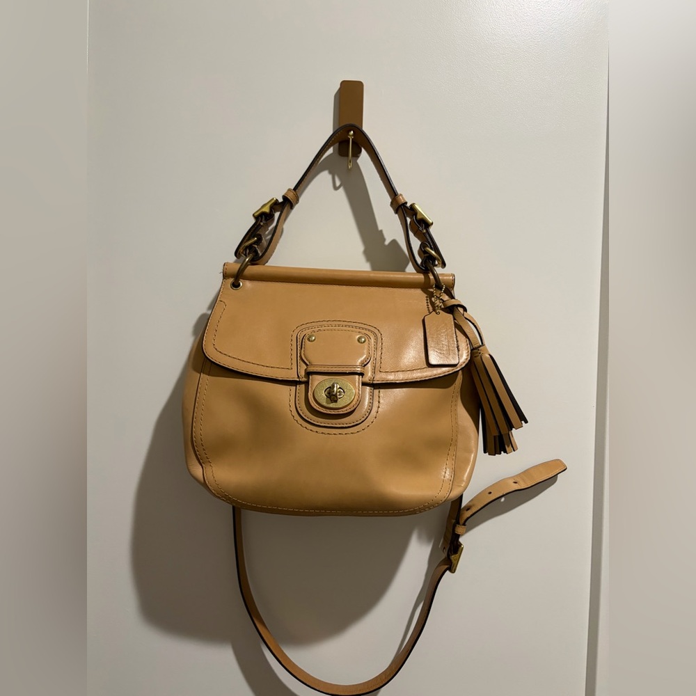 Tan Leather Women's Bag-Coach